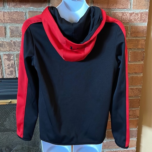 Under Armour Red & Black Full Zip Hoodie - Picture 3 of 5